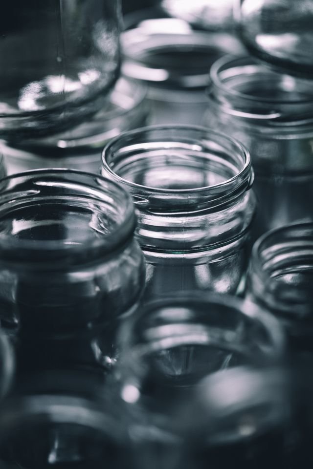 Empty Glass Storage Jars