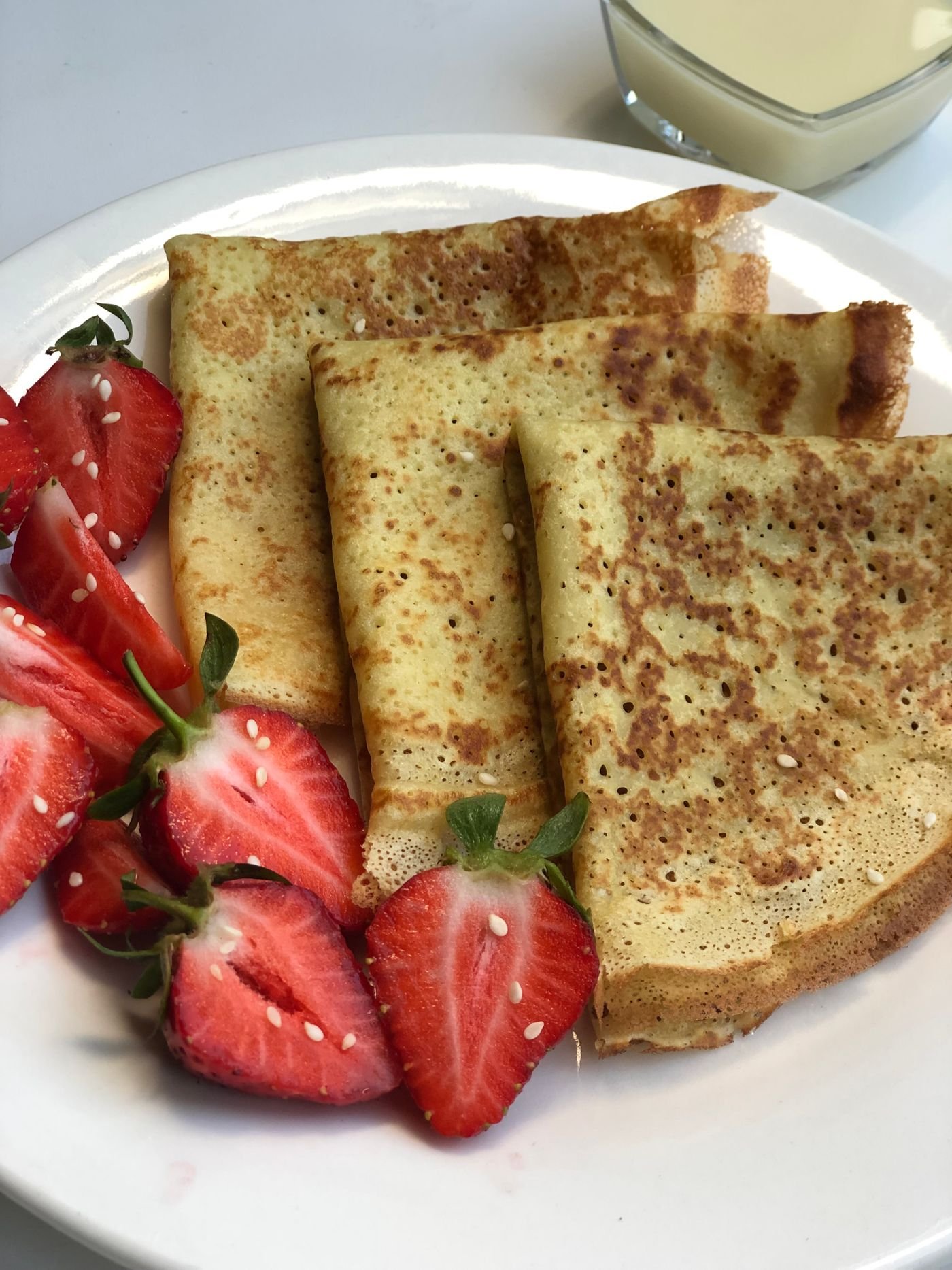Strawberry Folded Crepes