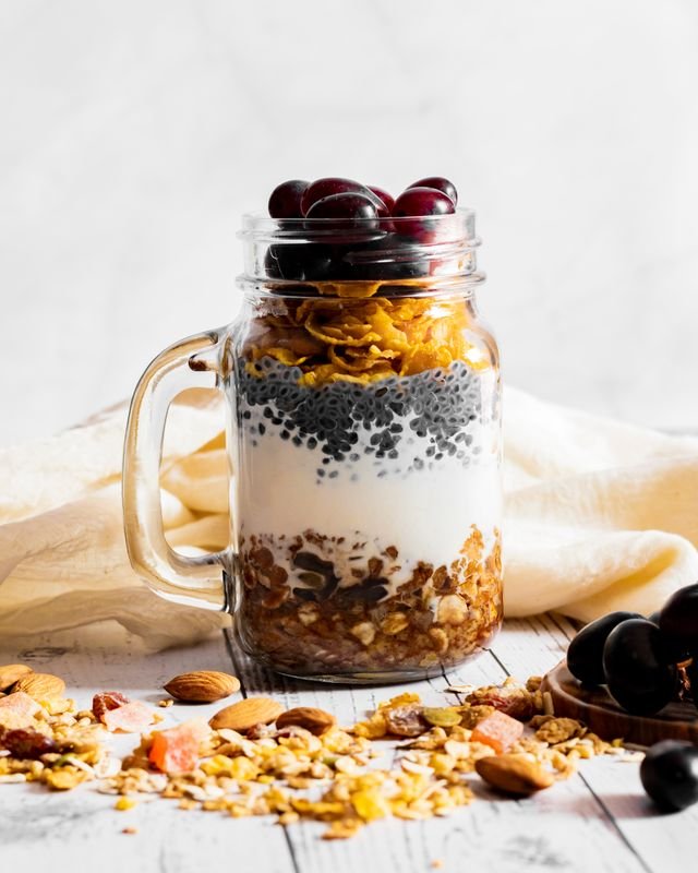 Cherry Chia Granola Jar