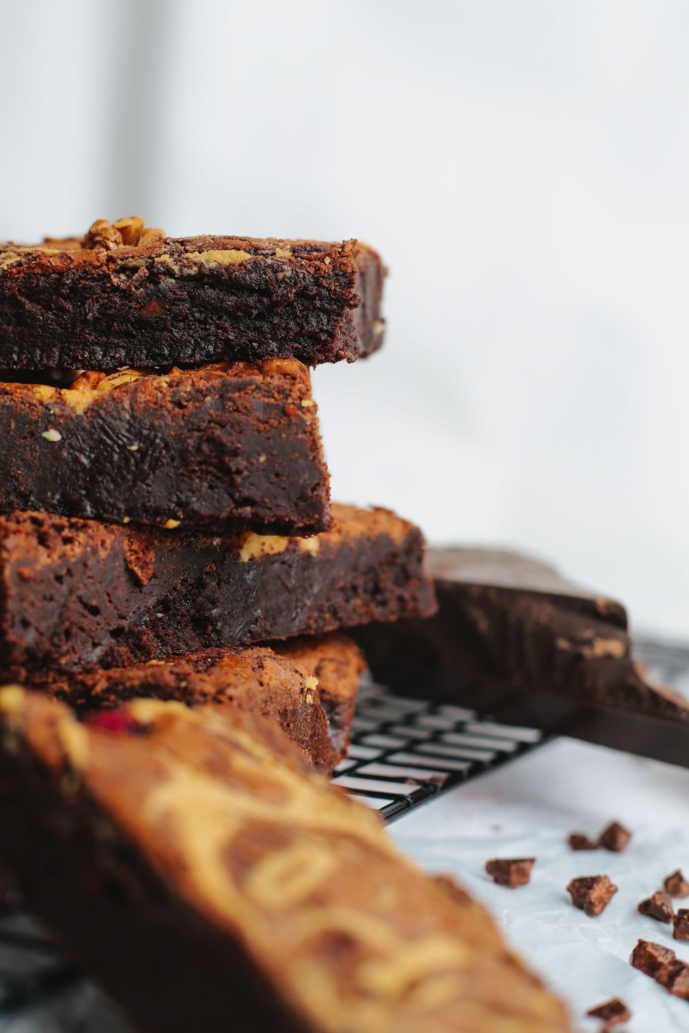 Fudgy Stacked Brownies