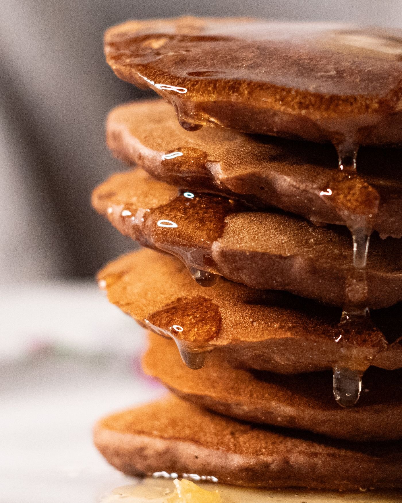 Dark Maple Drizzle Pancakes