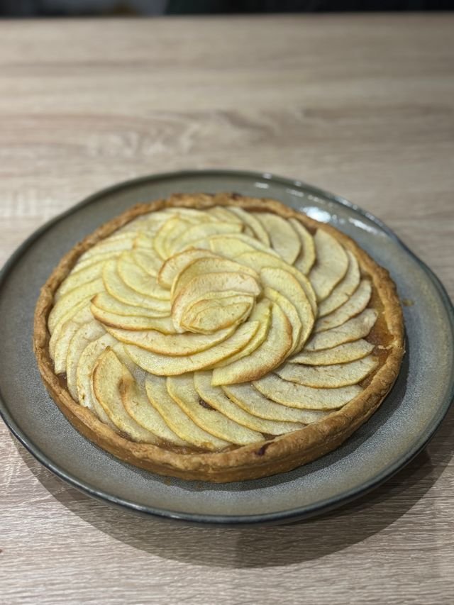 French Apple Tart with Fanned Slices