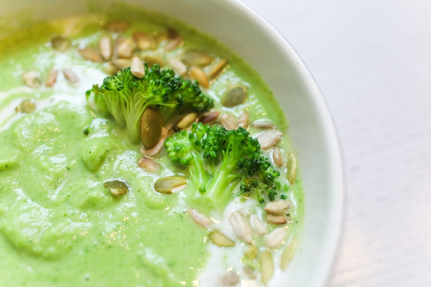 Toasted Almond Broccoli Soup
