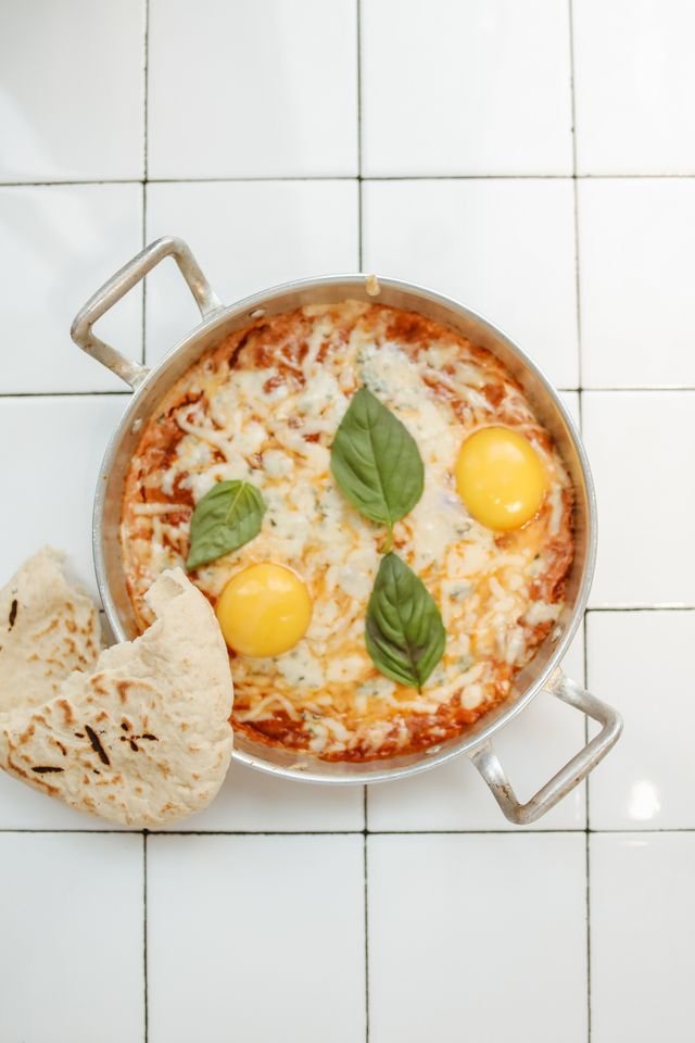 Bubbling Baked Eggs Skillet