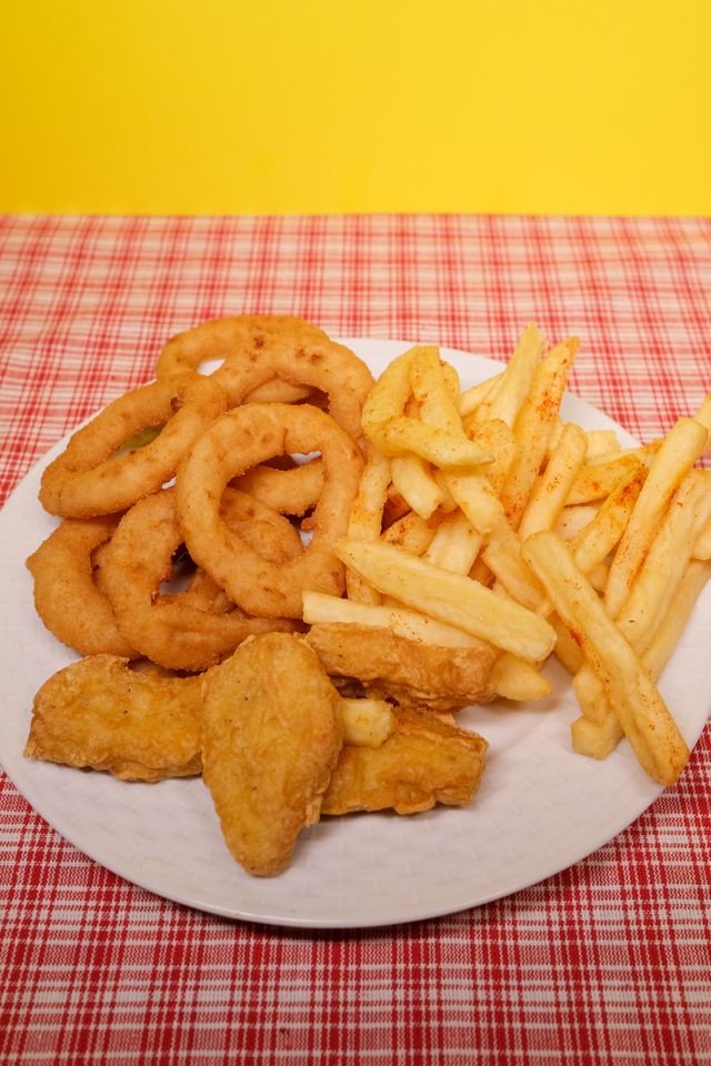 Onion Rings and Fries Basket