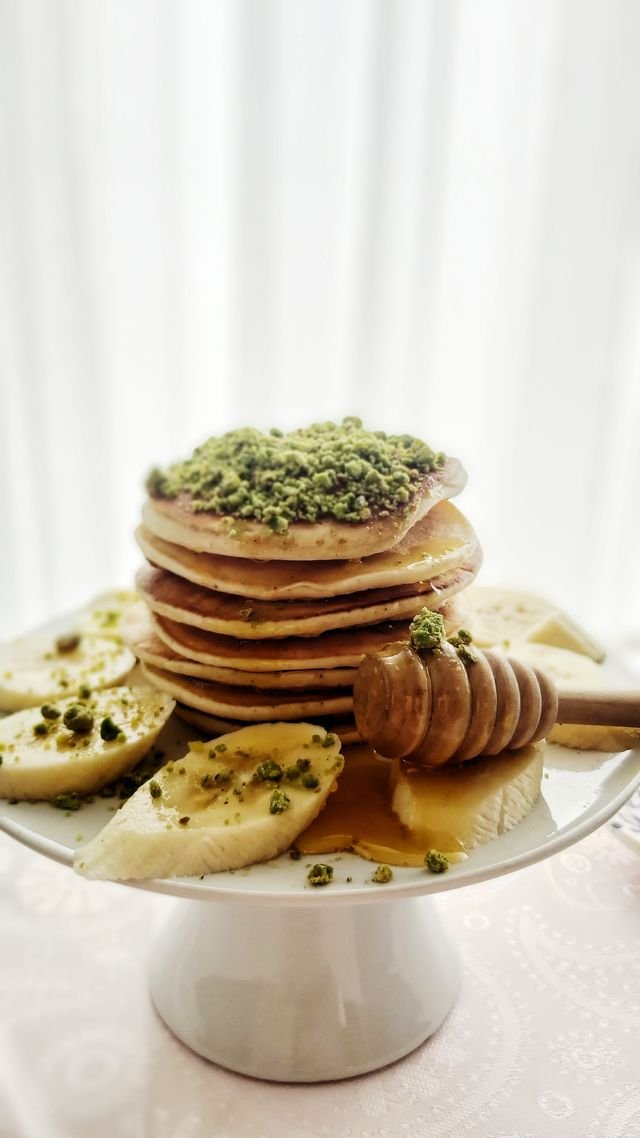 Pistachio Honeycomb Pancake Plate